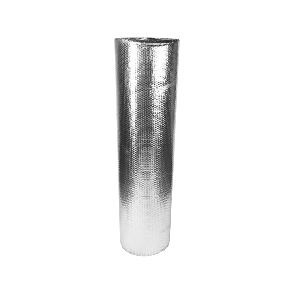 Folie izolatoare la rolă 150cm x 100m x 3mm (aluminiu + folie cu bule + aluminiu)
