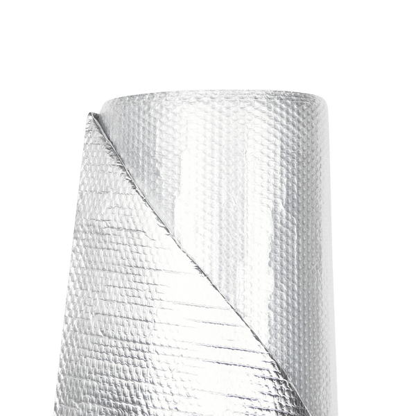 Folie izolatoare la rolă 150cm x 50m x 2,7mm (PET metalizat + folie cu bule)