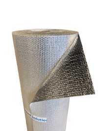 Folie izolatoare la rolă 150cm x 50m x 4mm (aluminiu + folie cu bule)